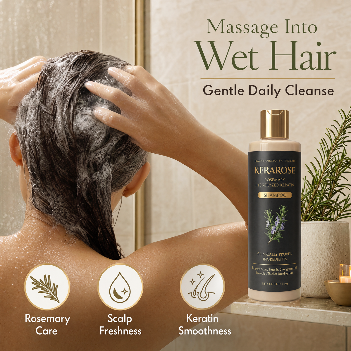 Kerarose Rosemary Shampoo For Hair Growth