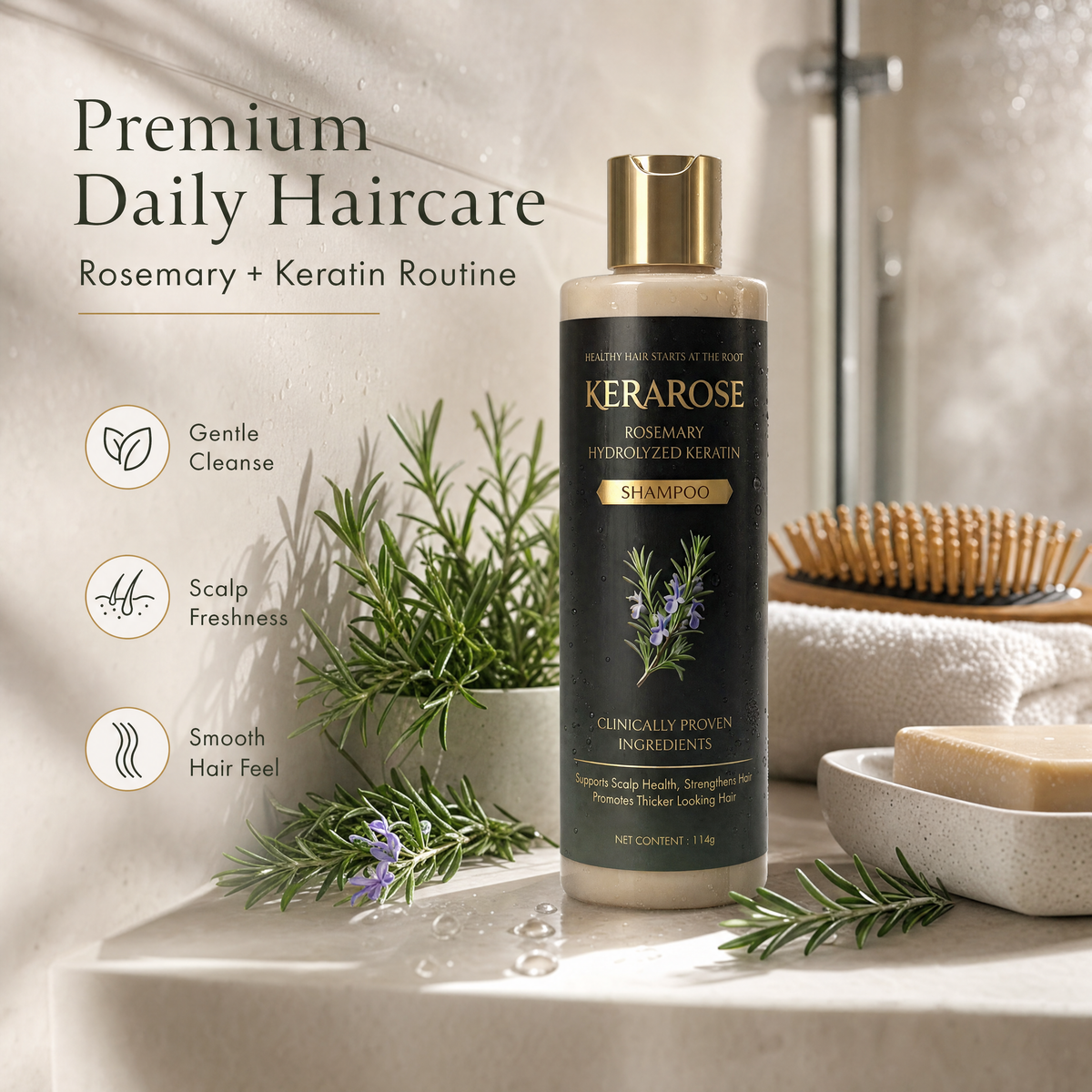 Kerarose Rosemary Shampoo For Hair Growth