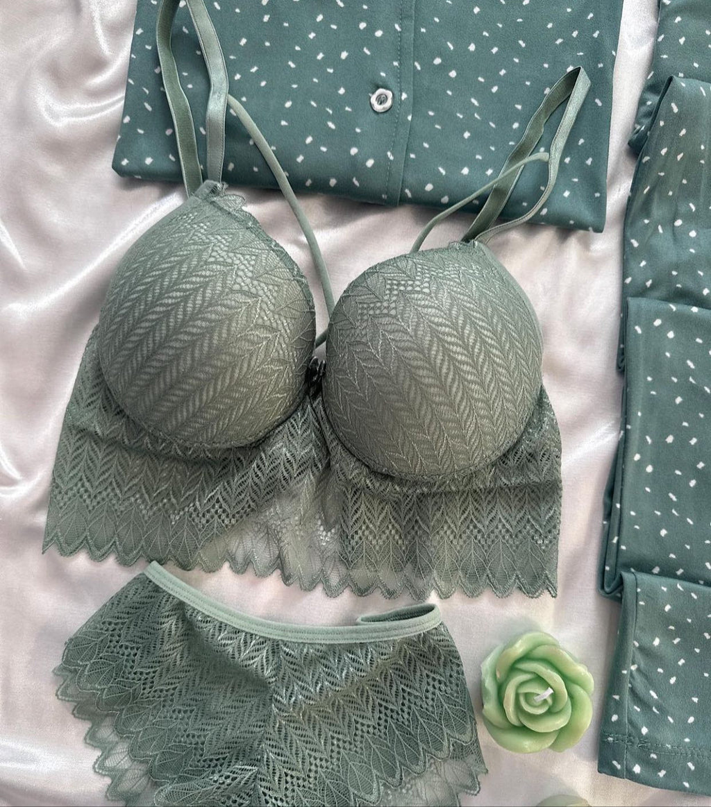 Love Night Suit & Bra Penty Set Combo for Women's